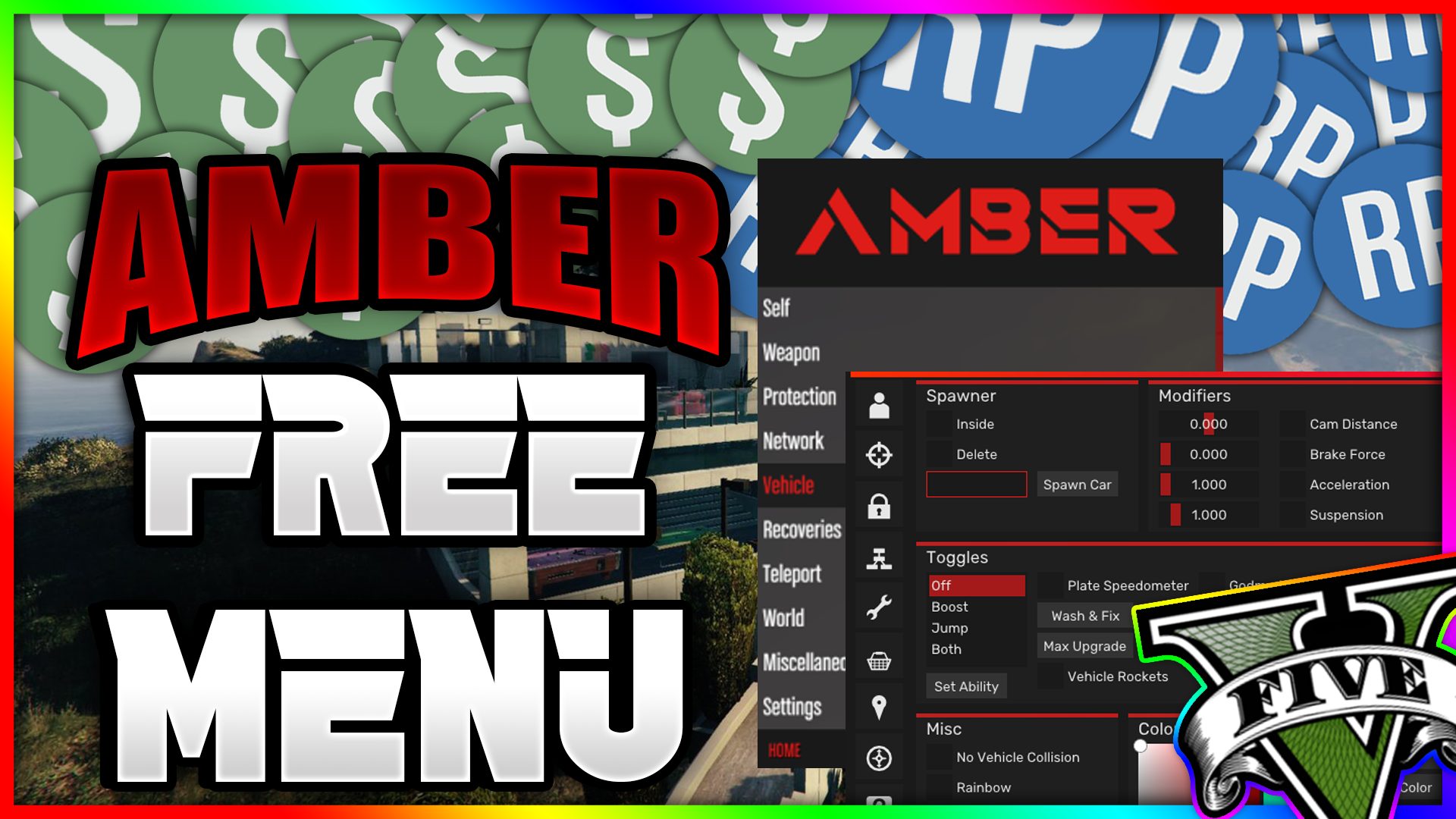 Amber Free GTA V Mod Menu