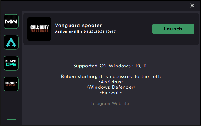 vanguard spoofer